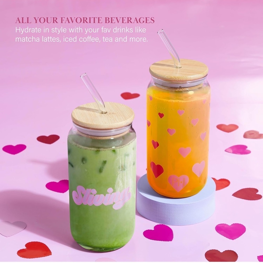 Paris Hilton Tumblers, Limited Edition Release Set of 2 Glass,
 Bamboo Iconic​​​ - Picture 5 of 7